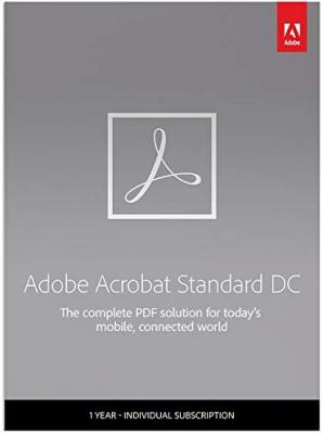 Adobe Acrobat Standard DC | Create, edit and sign PDF documents | 12-month Subscription with auto-renewal, billed monthly, PC